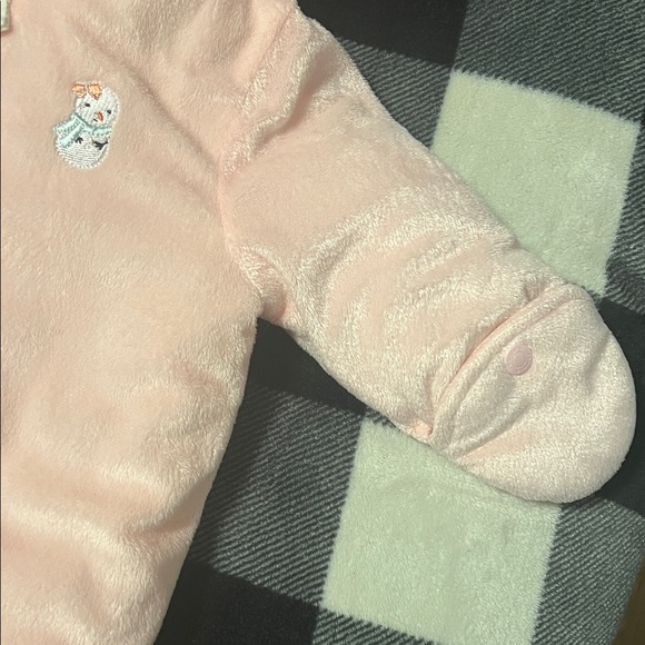 Carter's Pink Fleece One Piece Winter Suit with Bear Ears size 6-9 Months - Picture 6 of 16